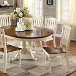 Harrisburg Dining Table Vintage White & Dark Oak